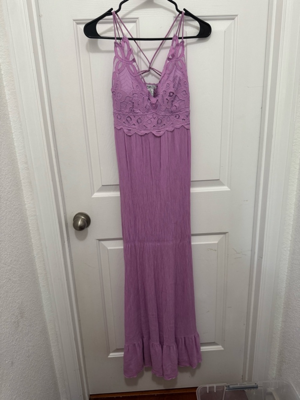 Rue21 Lilac Crochet-Top Maxi Dress